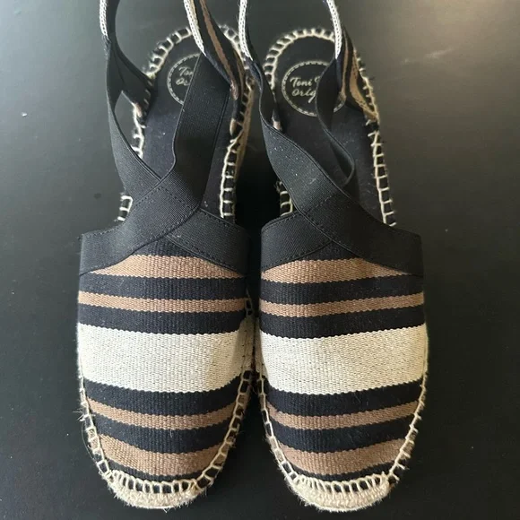 TONI PONS- closed toe espadrille/overlapping stretchy straps, slingback strap - Picture 6 of 11